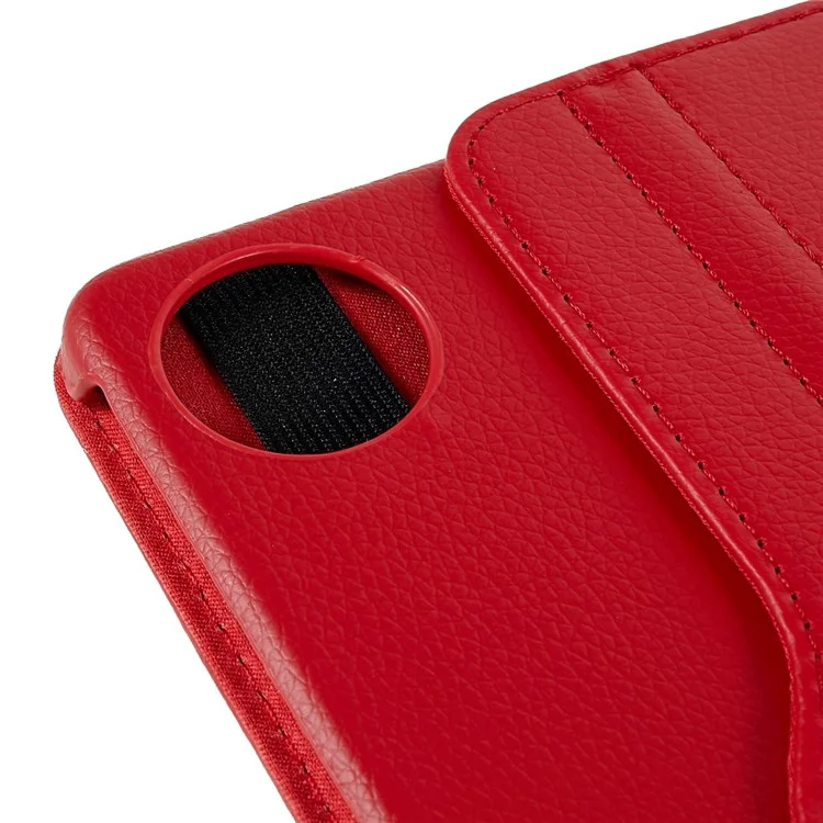 Per Huawei Matepad 11 (2021) Custodia in Pelle Anti-scratch Custodia a 360 Gradi Guscio di Protezione Anti-astina Rotante Con Supporto - Rosso