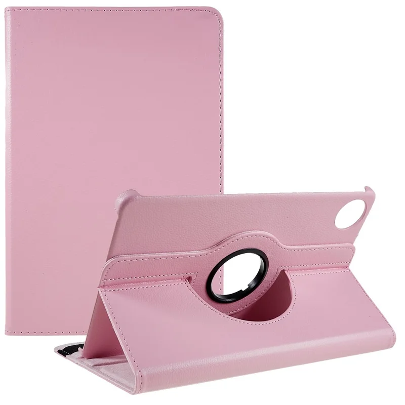 For Huawei MatePad 11 (2021) Anti-scratch Leather Tablet Case 360-degree Rotating Anti-wear Protective Shell with Stand - Pink