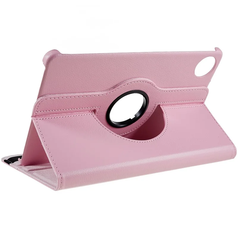 For Huawei MatePad 11 (2021) Anti-scratch Leather Tablet Case 360-degree Rotating Anti-wear Protective Shell with Stand - Pink