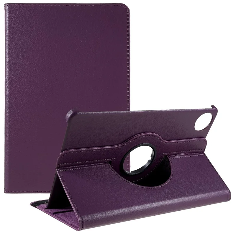 For Huawei MatePad 11 (2021) Anti-scratch Leather Tablet Case 360-degree Rotating Anti-wear Protective Shell with Stand - Purple