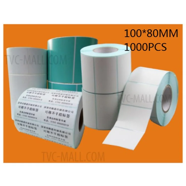 Material 1000Pcs (Single Row) 100x80mm Label Printing Paper Avery Paper