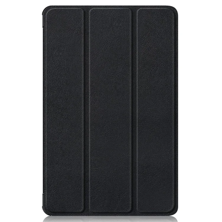 Para Huawei Matepad Pro 11 (2022) Caso de Proteção PU Couro Sólido Folio Flip Capa Tri-fold Stand Protetor / Dorme - Preto