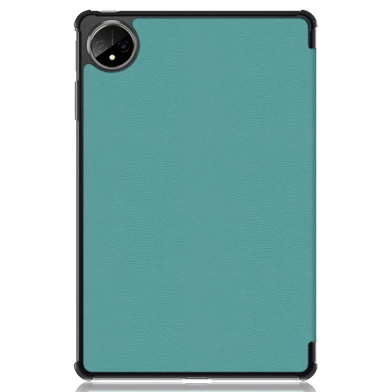 For Huawei MatePad Pro 11 (2022) Protective Case PU Leather Solid Color Folio Flip Cover Tri-fold Stand Tablet Protector with Auto Wake  /  Sleep - Blackish Green