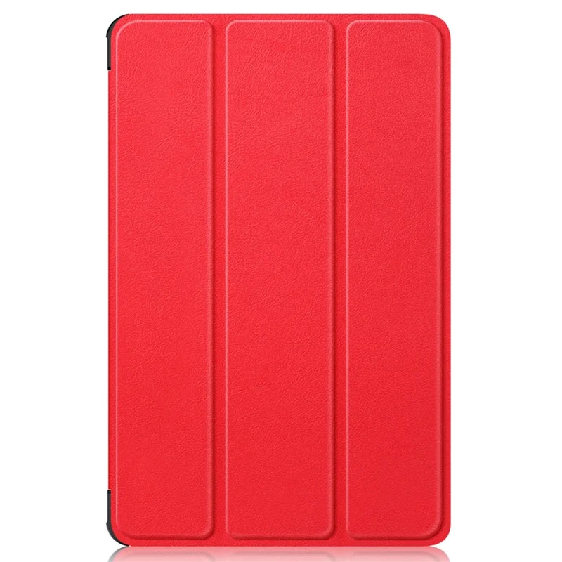 For Huawei MatePad Pro 11 (2022) Protective Case PU Leather Solid Color Folio Flip Cover Tri-fold Stand Tablet Protector with Auto Wake  /  Sleep - Red