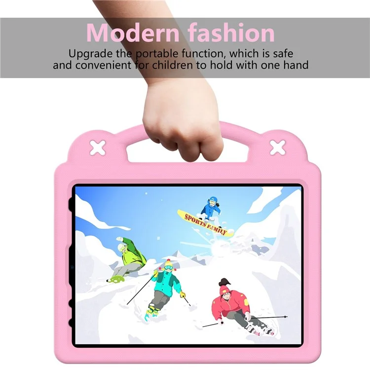 Para iPad Pro 11 (2022) / (2021) / (2020) / (2018) / iPad Air (2022) / (2020) Agarre manual Funda protectora EVA a prueba de golpes con soporte - Rosa