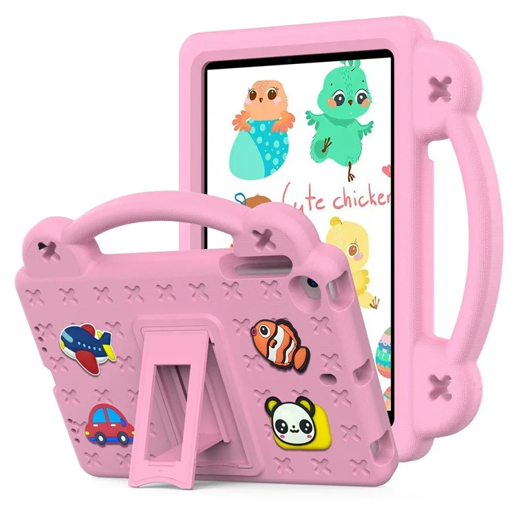 Para iPad mini (2019) 7,9 polegadas / iPad mini 4 / 3 / 2 / 1 Capa resistente a choques para tablet Suporte de mão Capa protetora resistente a arranhões - Rosa