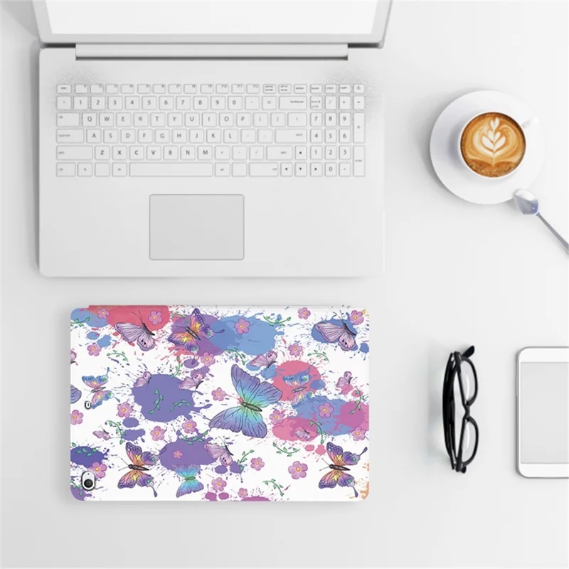 Funda protectora para iPad mini 4 / mini (2019) de 7,9 pulgadas, funda resistente a impactos con diseño de mariposas impreso, funda para tableta antiarañazos con soporte - Mariposa fantasma