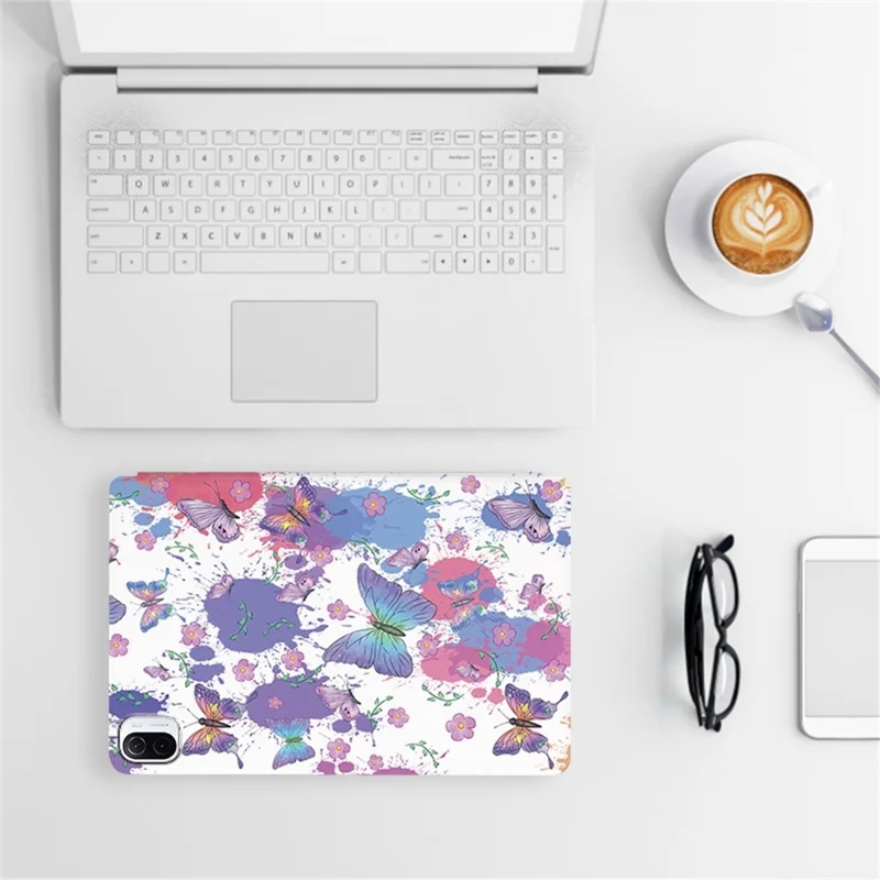 For Xiaomi Pad 5 / 5 Pro Shockproof Case Butterfly Printed Protective Cover Butterfly Printed Tablet Case with Stand - Lush Butterfly