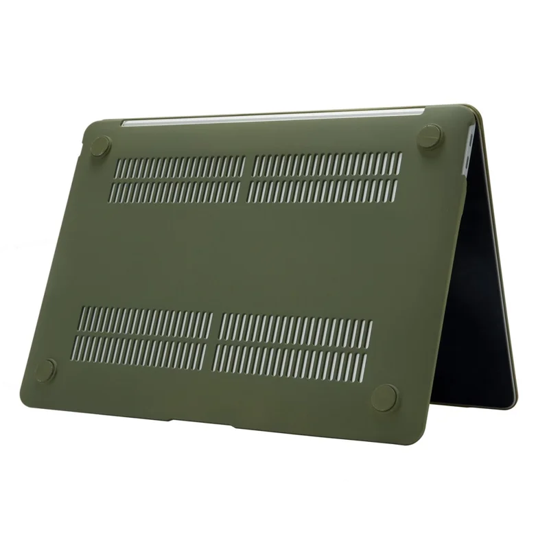 For MacBook Air 13 inch (2026) A3449 / (2025) A3240 / (2024) A3113 / (2022) A2681 Laptop Case Dust-Proof Hard PC Protective Notebook Cover - Avocado Green