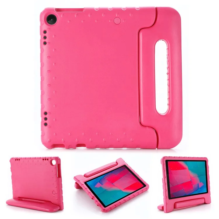 For Lenovo Tab M10 (Gen 3) TB-328FU / TB-328XU Handle Kickstand Protective Case Kids-Friendly EVA Shockproof Cover - Rose