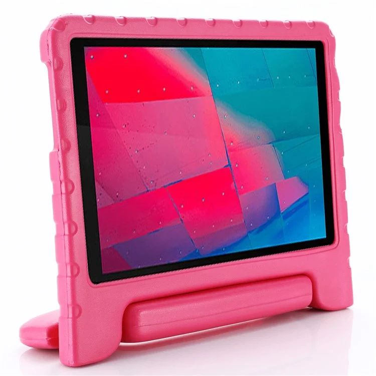 For Lenovo Tab M10 (Gen 3) TB-328FU / TB-328XU Handle Kickstand Protective Case Kids-Friendly EVA Shockproof Cover - Rose