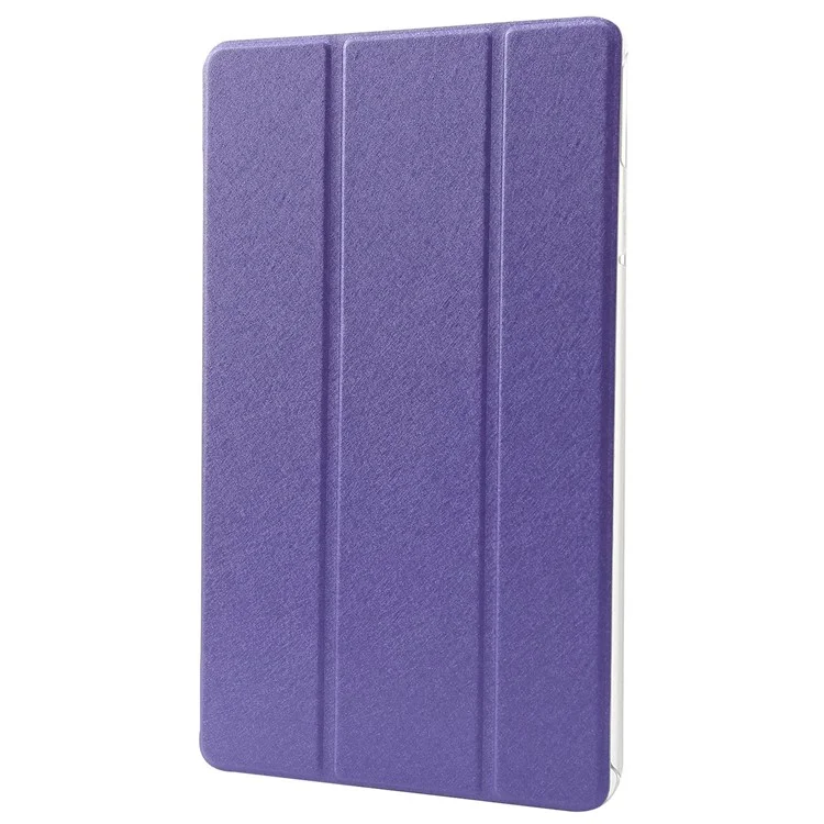 Für Huawei Matepad Pro 11 (2022) Seiden Textur Schutzhülle PU Leder Tri-fold Stand Folio Cover - Violett