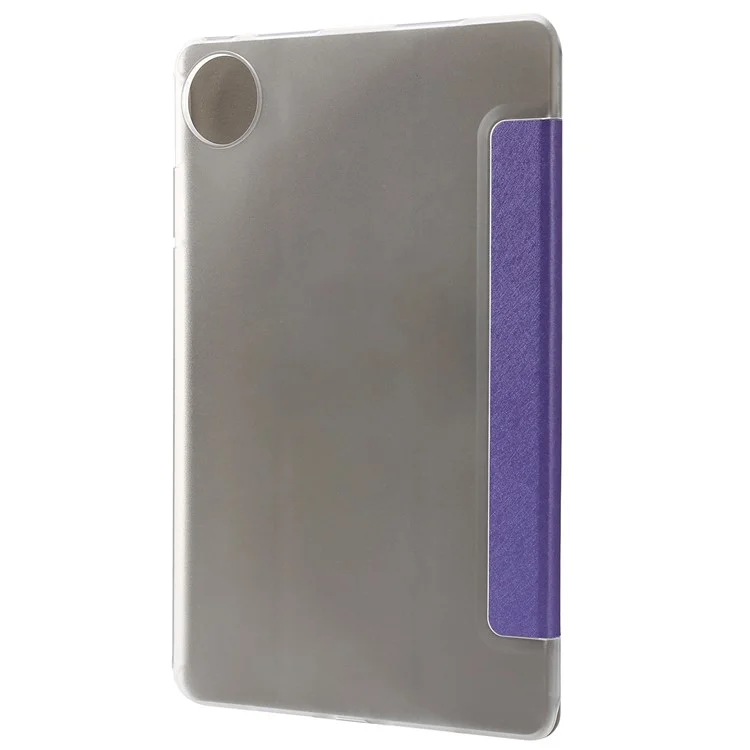 Für Huawei Matepad Pro 11 (2022) Seiden Textur Schutzhülle PU Leder Tri-fold Stand Folio Cover - Violett
