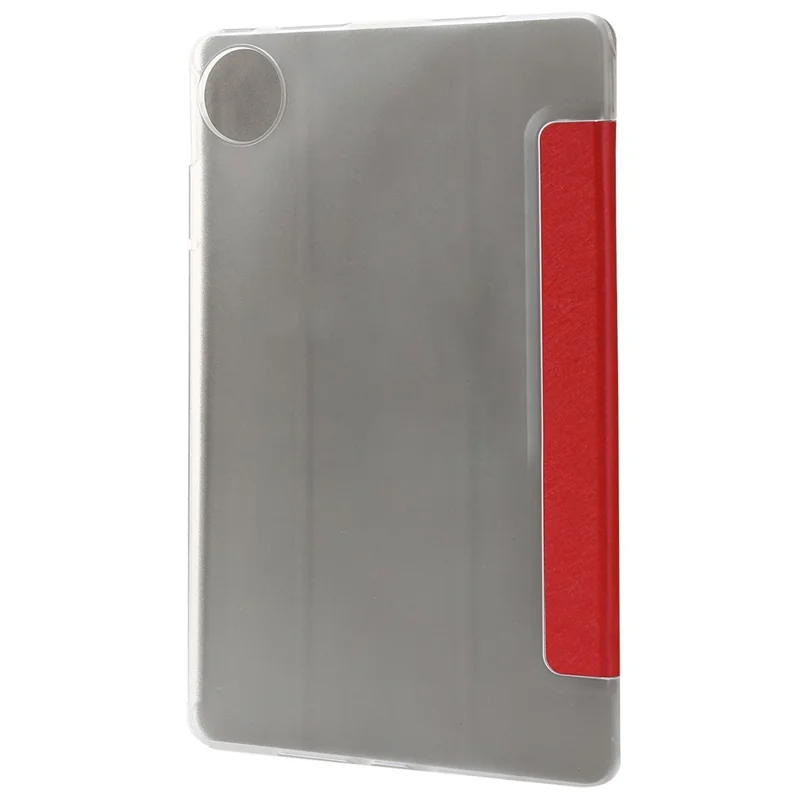 For Huawei MatePad Pro 11 (2022) Silk Texture Protective Case PU Leather Tri-fold Stand Folio Cover - Red