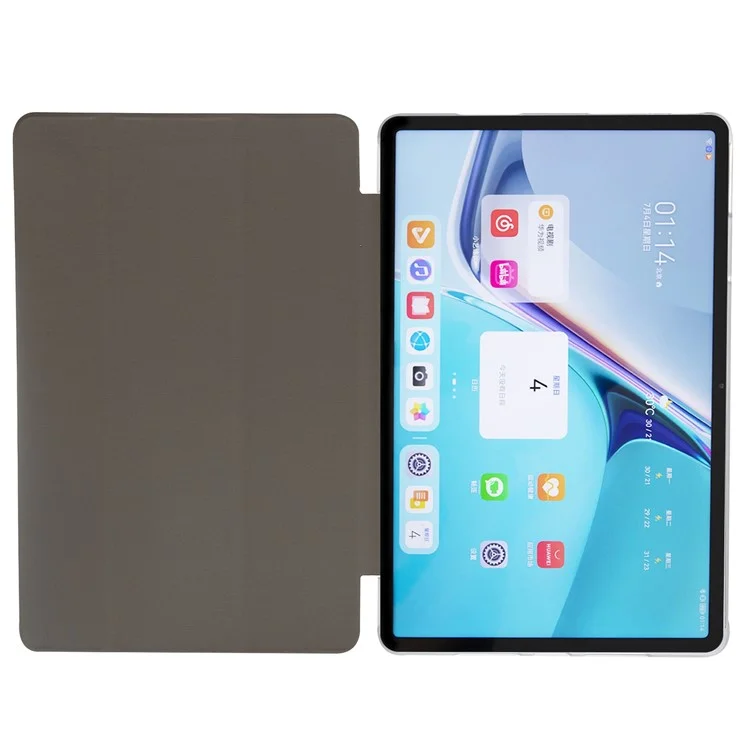 Für Huawei Matepad Pro 11 (2022) Seiden Textur Schutzhülle PU Leder Tri-fold Stand Folio Cover - Rosa