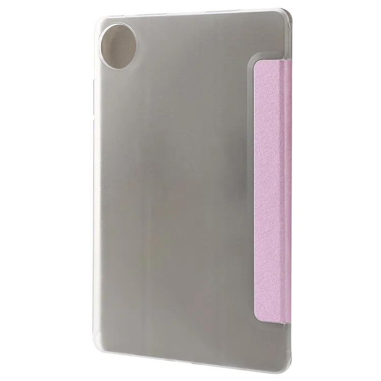Für Huawei Matepad Pro 11 (2022) Seiden Textur Schutzhülle PU Leder Tri-fold Stand Folio Cover - Rosa