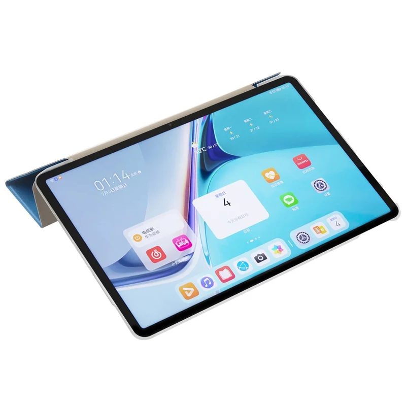 For Huawei MatePad Pro 11 (2022) Silk Texture Protective Case PU Leather Tri-fold Stand Folio Cover - Black