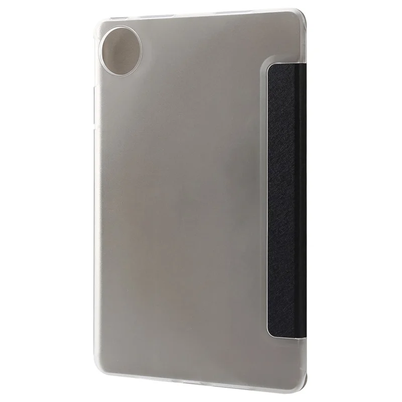 For Huawei MatePad Pro 11 (2022) Silk Texture Protective Case PU Leather Tri-fold Stand Folio Cover - Black