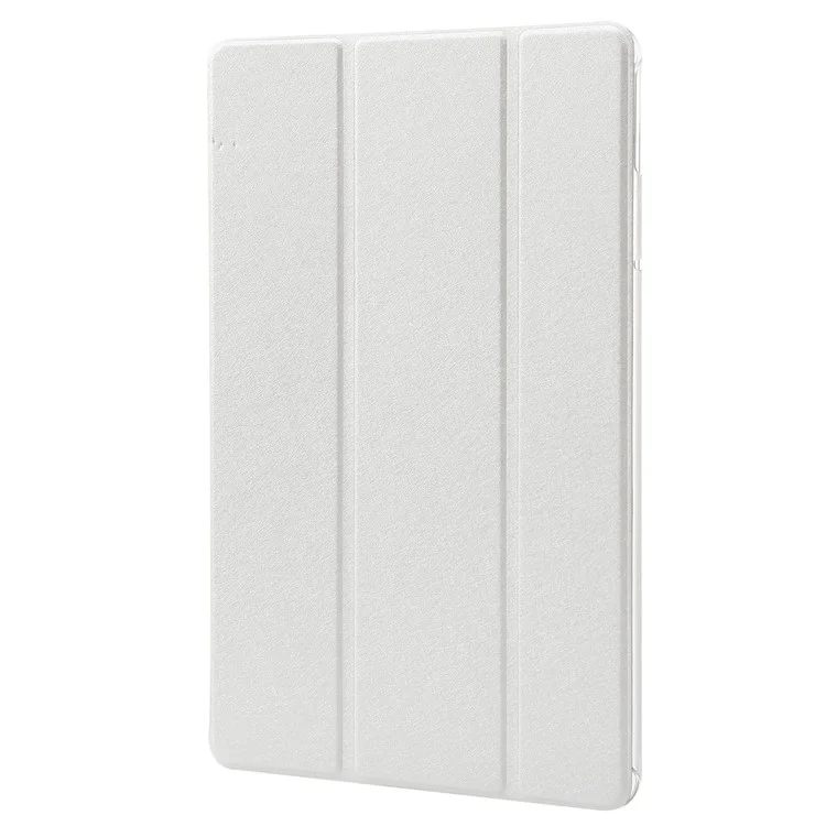 Pour Huawei Matepad Pro 11 (2022) Case de Protection de Texture en Soie pu Leather Tri Fold Stand Folio Cover - Blanche