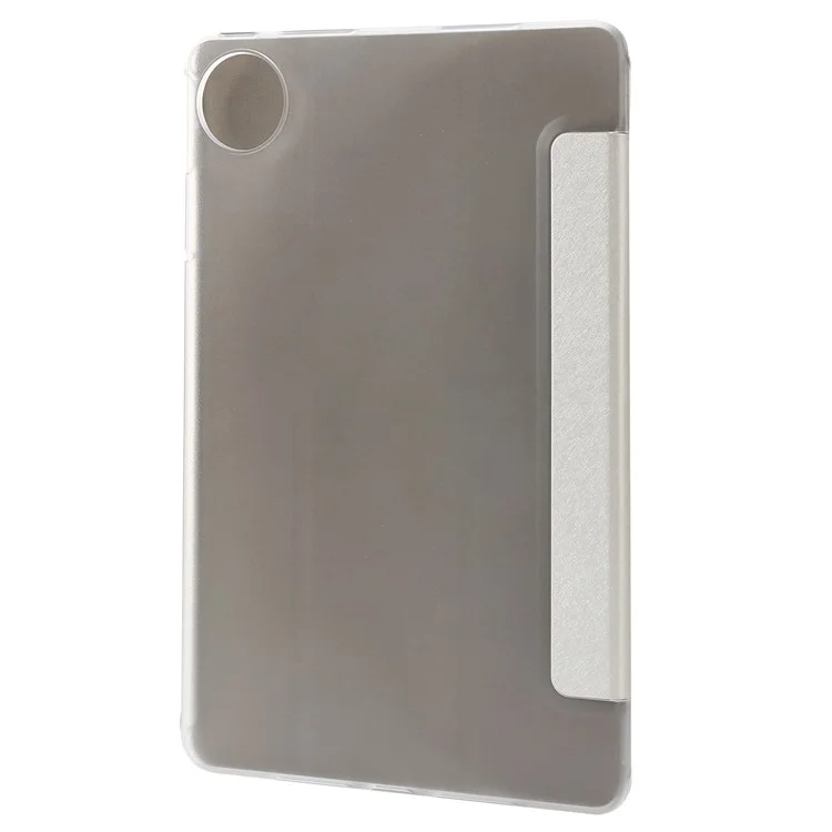 Pour Huawei Matepad Pro 11 (2022) Case de Protection de Texture en Soie pu Leather Tri Fold Stand Folio Cover - Blanche
