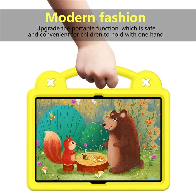 For Lenovo Yoga Tab5 YT-X705F 10.1 inch / Lenovo Tab M10 TB-X605F / TB-X505 / Huawei MediaPad T5 10.1 EVA Case Protective Tablet Cover Shockproof Case with Kickstand - Yellow