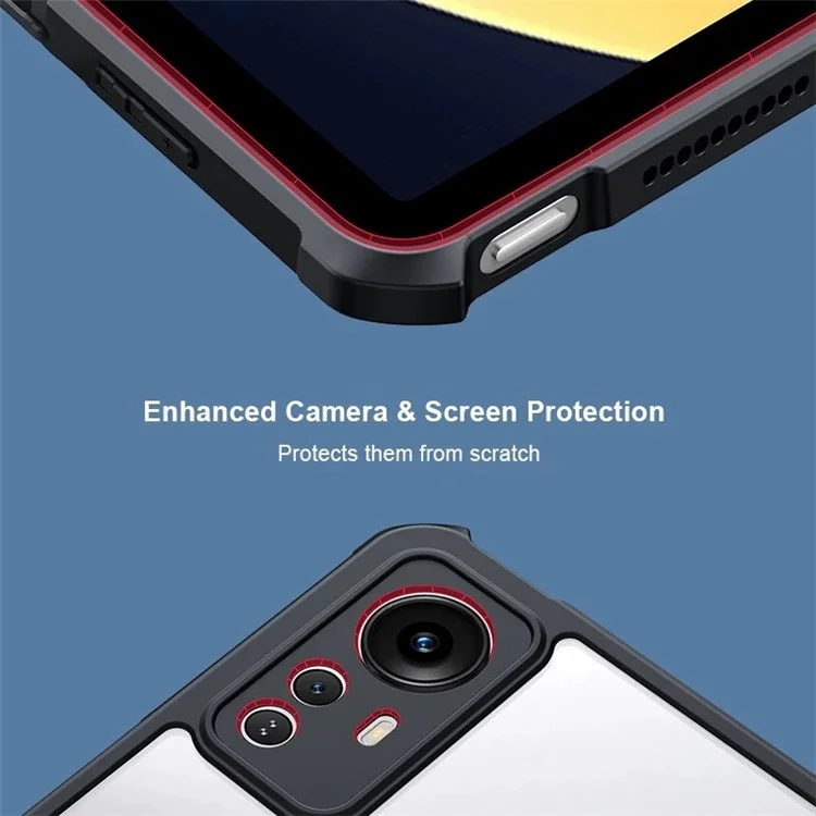 Custodia Antidrop Xundd Per Xiaomi Pad 5 Pro 12.4 (2022) Copertura a Prova di Shock TPU Acrilico Transparente Tablet Case