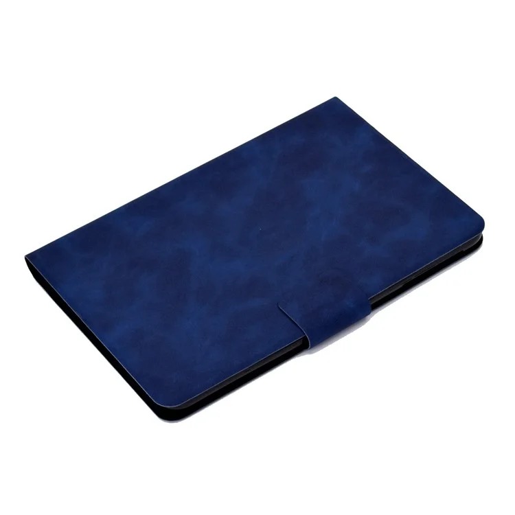 Para iPad mini (2019) 7,9 polegadas / iPad mini 4 / 3 / 2 / 1 Capa Protetora de Tablet de Couro PU com Textura de Vaca, Suporte e Porta-Cartões, Anti-Arranhões - Azul