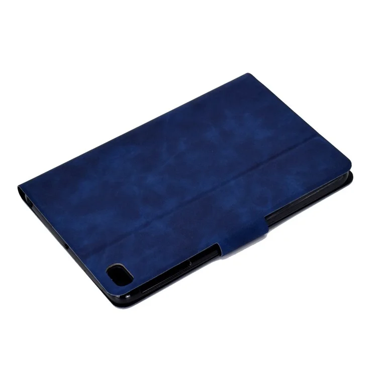 Para iPad mini (2019) 7,9 polegadas / iPad mini 4 / 3 / 2 / 1 Capa Protetora de Tablet de Couro PU com Textura de Vaca, Suporte e Porta-Cartões, Anti-Arranhões - Azul