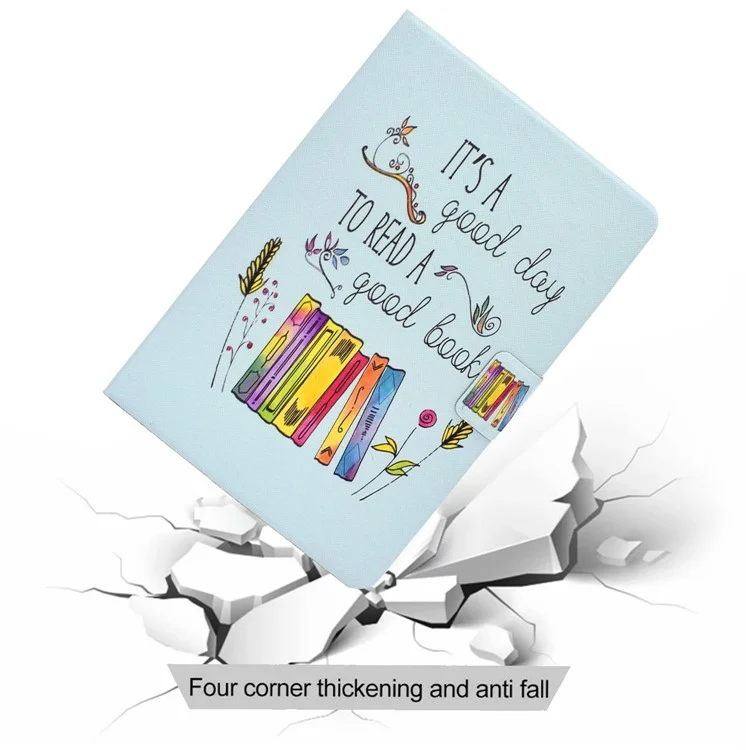 Para iPad Mini 1 / 2 / 3 / 4 / mini (2019) de 7.9 pulgadas Funda tipo libro con impresión de patrones, magnética, de piel sintética (PU), plegable, con soporte y ranuras para tarjetas - Libro colorido