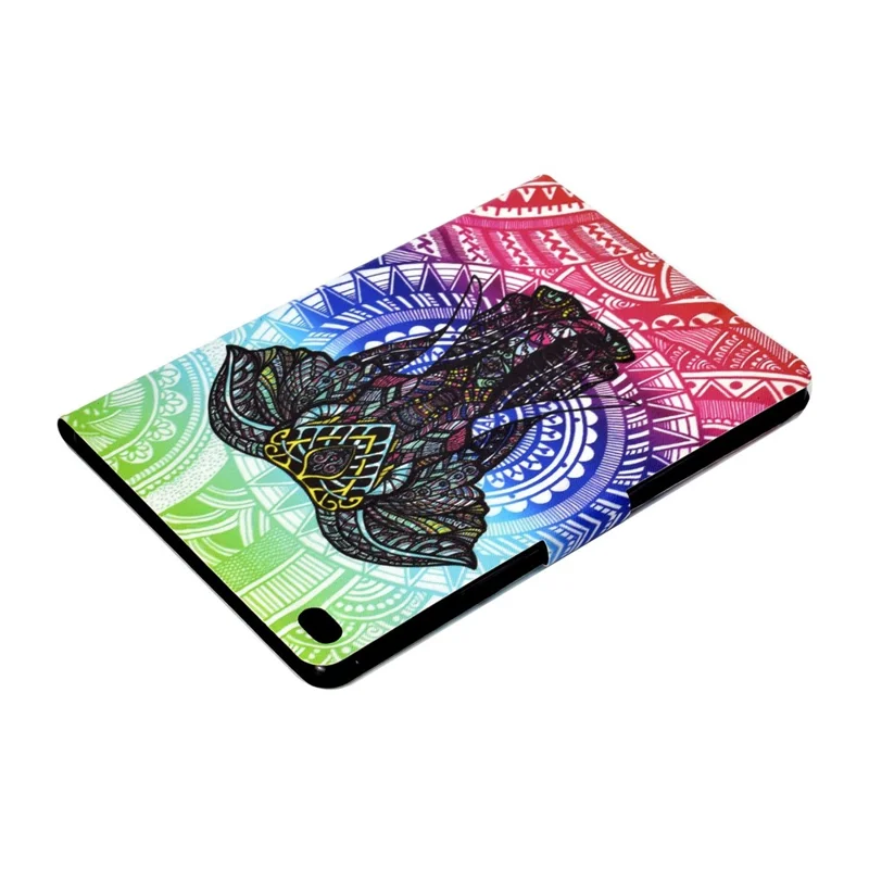 For iPad Air (2013) / Air 2 / iPad 9.7-inch (2017) / (2018) Pattern Printing Tablet Cover PU Leather Stand Card Slots Magnetic Clasp Case - Elephant