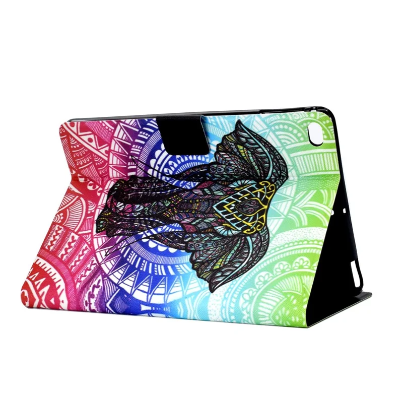 For iPad Air (2013) / Air 2 / iPad 9.7-inch (2017) / (2018) Pattern Printing Tablet Cover PU Leather Stand Card Slots Magnetic Clasp Case - Elephant
