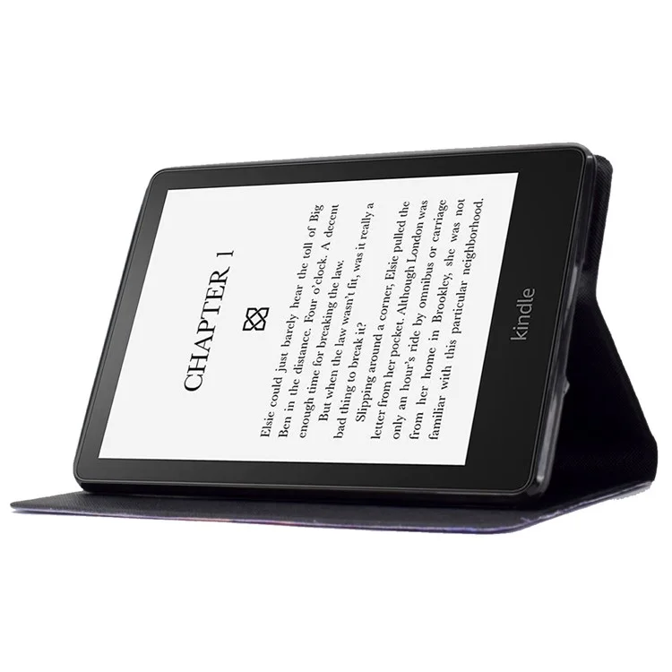 Per Amazon Kindle Paperwhite 5 (2021) Pattern Printing Tablet Case PU Leather Card Slots Stand Cover Magnetic Shell Cover - Skull