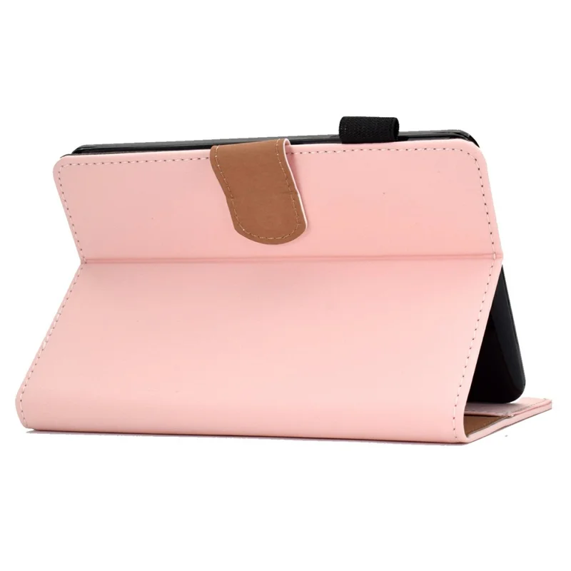 For Amazon Kindle Paperwhite 5 (2021) Solid Color Magnetic Clasp Stand Case PU Leather Shockproof Cover with Card Slots - Pink