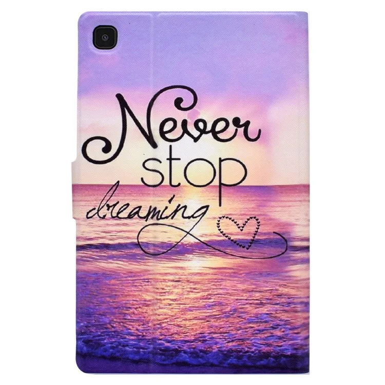 Pour Samsung Galaxy Tab A7 Lite 8,7 Pouces T220 / T225 Card Slots Design Modèle Impression de Couverture en Cuir PU Tablet Tablet Étui à Coque à Choc Avec un Support Réglable - Eau de Mer