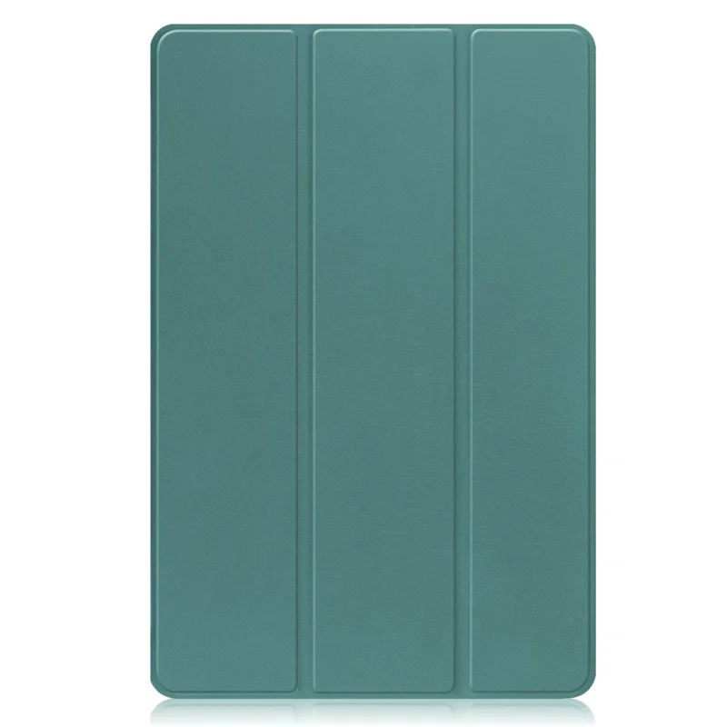 For Lenovo Tab P11 Pro Gen 2 Tri-fold Stand PU Leather Tablet Case Auto Wake / Sleep Function Drop-proof Cover - Blackish Green