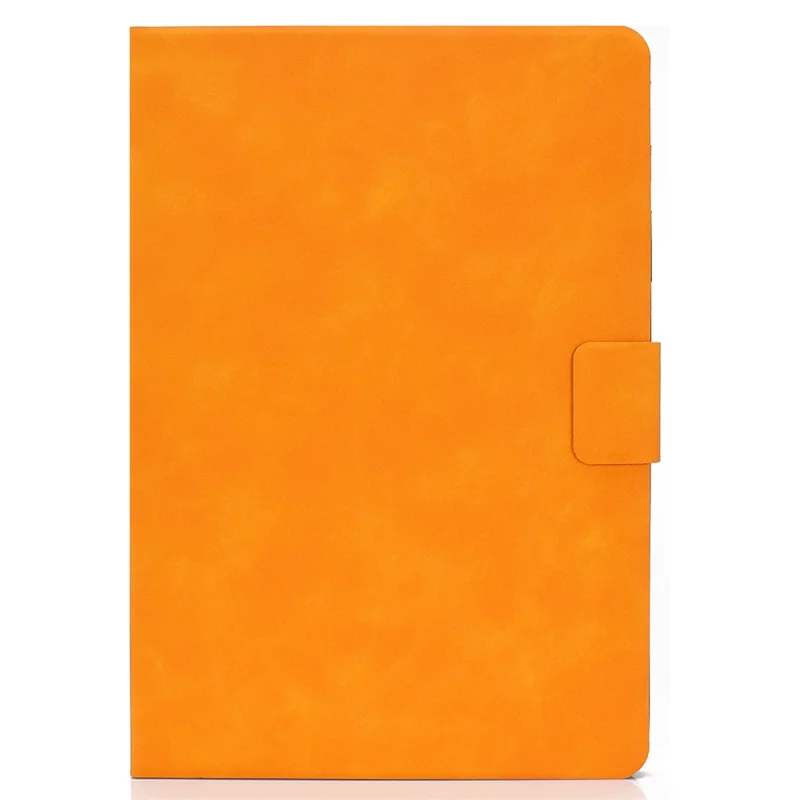For Lenovo M10 FHD REL / M10 Plus X606F PU Leather Tablet Shell Cover  Solid Color Folio Stand Magnetic Protective Case with Card Slots - Orange