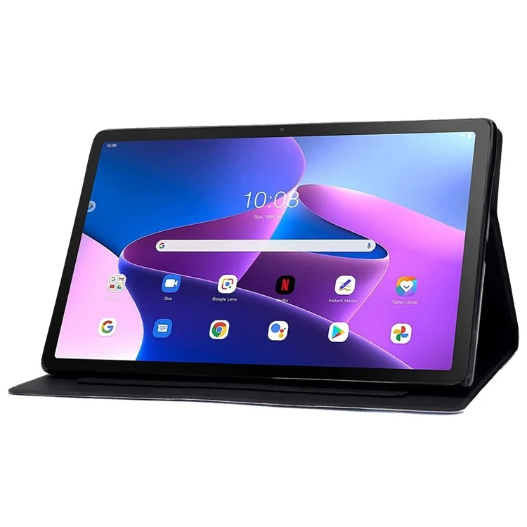 Para Lenovo M10 FHD REL / Tab M10 Plus TB-X606F Impresión Patrón Tablero de la Tarjeta de la Tableta Cubierta de Cuero PU de Cuero - Cielo Estrellado