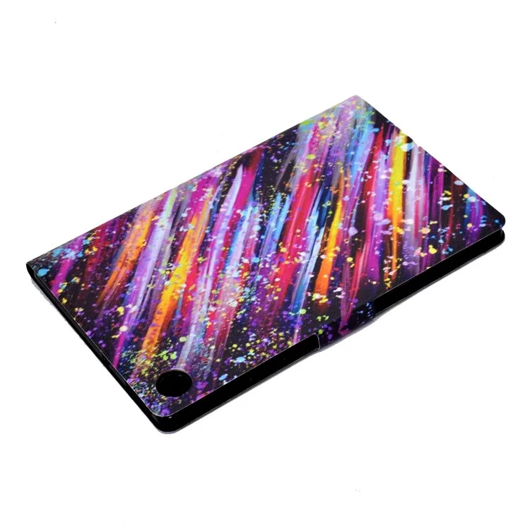 For Lenovo M10 FHD REL / Tab M10 Plus TB-X606F Pattern Printing Tablet Case Card Holder PU Leather Stand Cover - Meteor