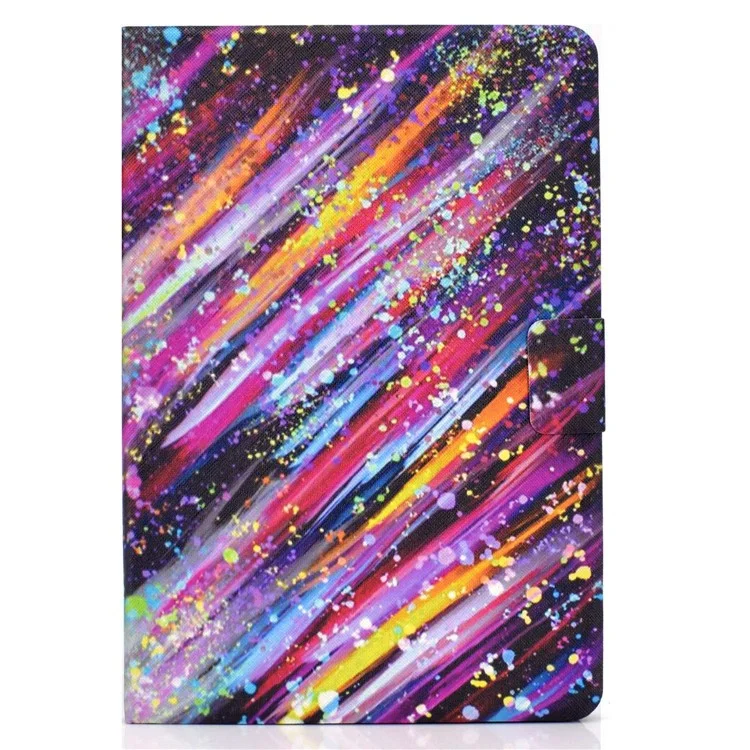 For Lenovo M10 FHD REL / Tab M10 Plus TB-X606F Pattern Printing Tablet Case Card Holder PU Leather Stand Cover - Meteor