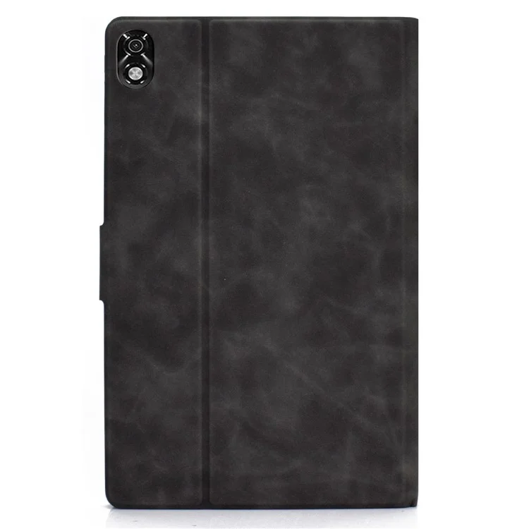 Für Lenovo Legion Y700 Tb-9707f Anti-drop-tablet-hülle Cowide Textur PU Leder Folio Flip Cover Well-Protection Stand Hülle Mit Kartenhalter - Grau
