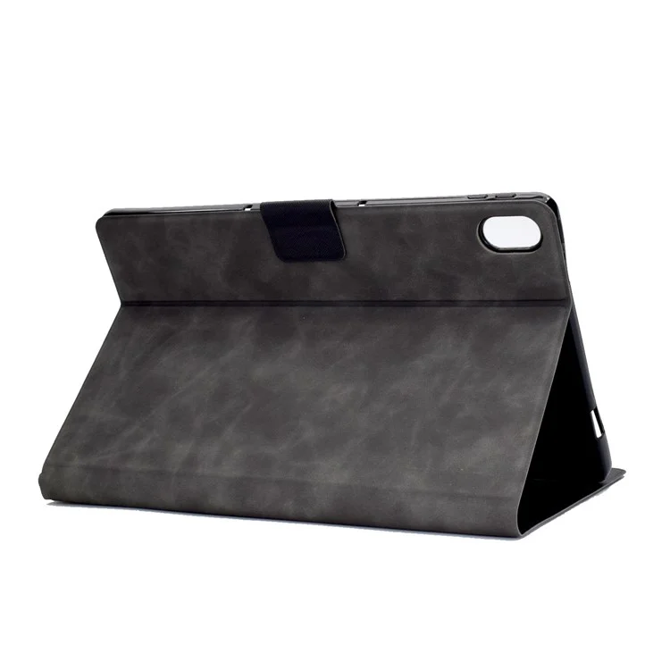 Für Lenovo Legion Y700 Tb-9707f Anti-drop-tablet-hülle Cowide Textur PU Leder Folio Flip Cover Well-Protection Stand Hülle Mit Kartenhalter - Grau