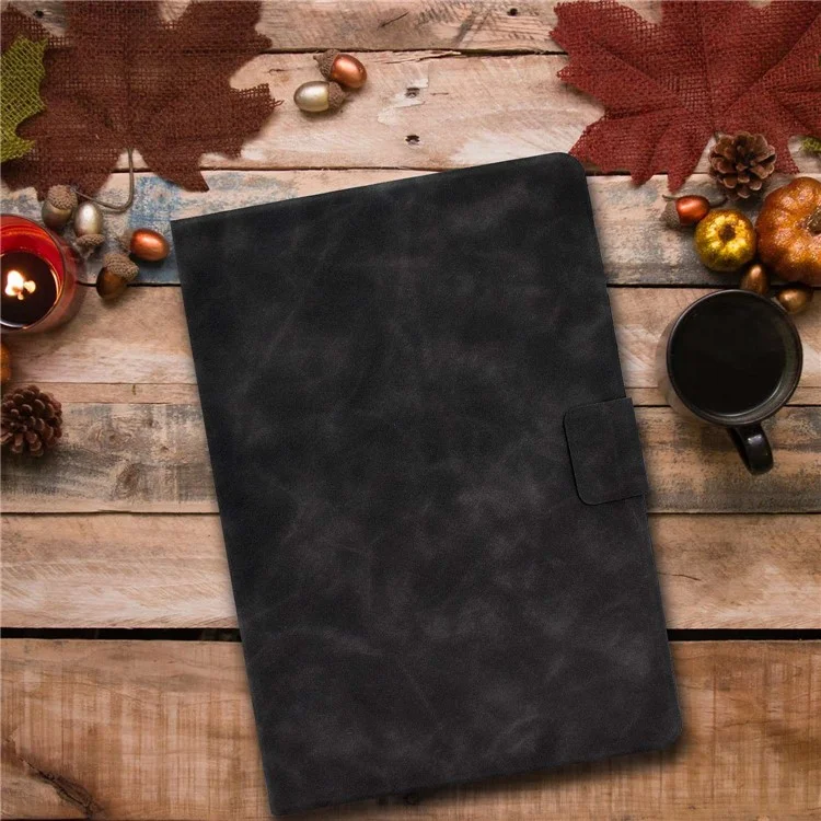 Für Lenovo Legion Y700 Tb-9707f Anti-drop-tablet-hülle Cowide Textur PU Leder Folio Flip Cover Well-Protection Stand Hülle Mit Kartenhalter - Grau