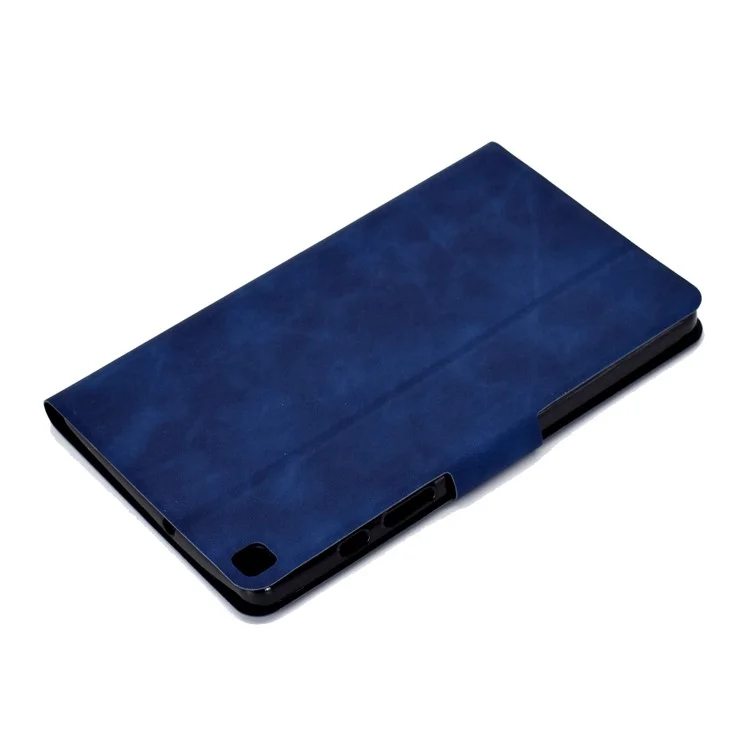 Для Samsung Galaxy Tab A 8.0 (2019) SM-T290 (Wi-Fi) / SM-T295 (LTE) Антифлянный Таблетка Корпус-корпус Текстура Кожи Кожа Кожа Фолио-крышки с Держателем Карты с Держателем Карты - Синий