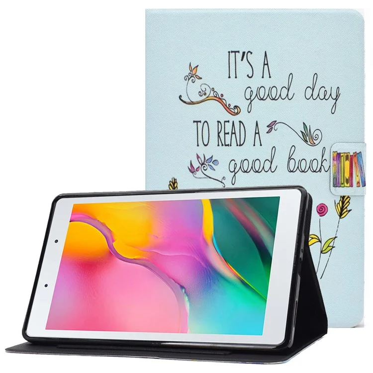 Pour Samsung Galaxy Tab A 8.0 (2019) SM-T290 (Wi-Fi) / SM-T295 (LTE) Modèle de Comprimés de Protection Magnétique Imprimés Avec Support Avec Support / Machines à Sous de Cartes - Livre Coloré