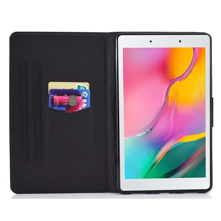 Pour Samsung Galaxy Tab A 8.0 (2019) SM-T290 (Wi-Fi) / SM-T295 (LTE) Modèle de Comprimés de Protection Magnétique Imprimés Avec Support Avec Support / Machines à Sous de Cartes - Livre Coloré