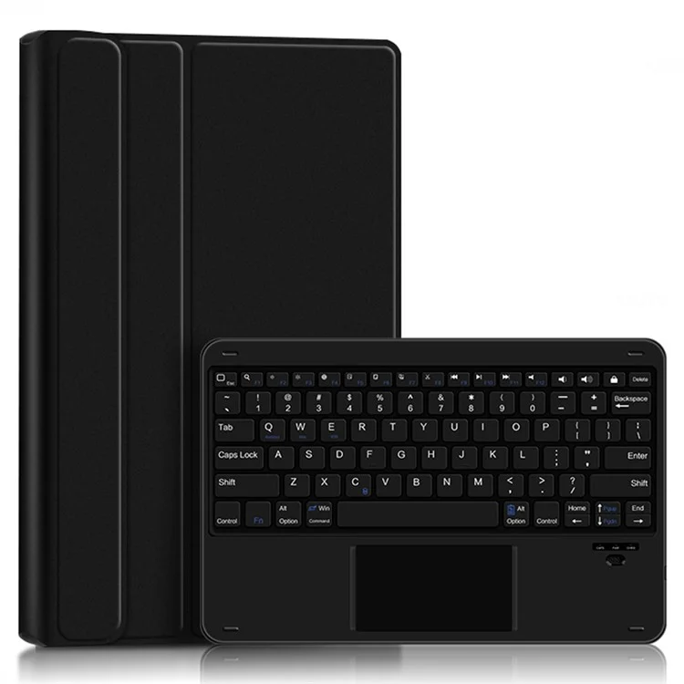 JIUYU For Xiaomi Pad 5 Pro PU Leather Keyboard Case Bluetooth-compatible Keyboard with Stand Magnetic Protective Cover - Black