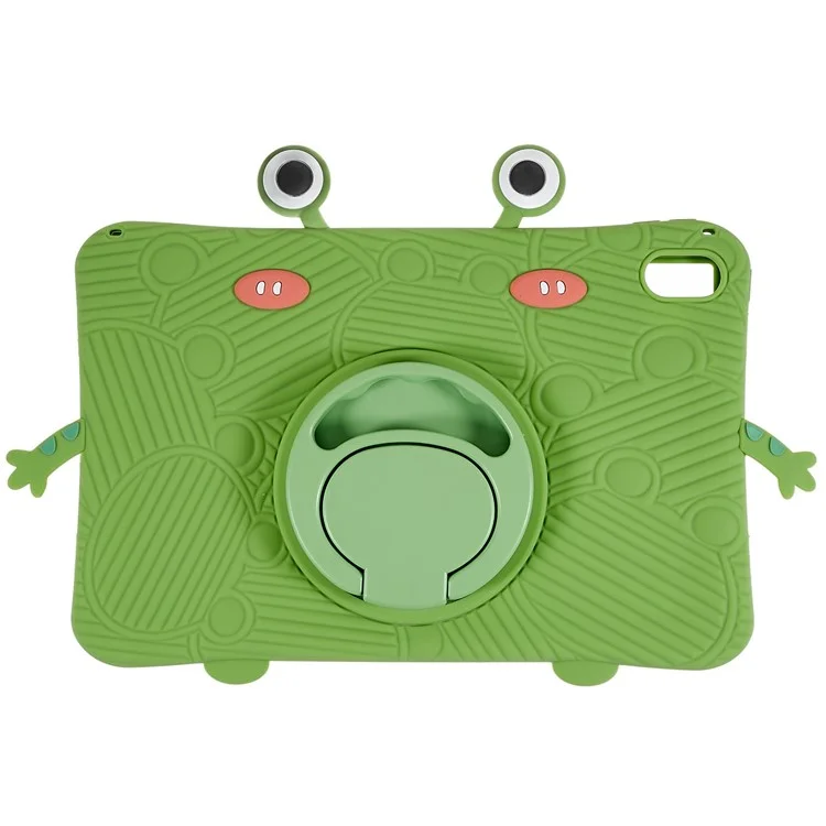 Para Lenovo Tab P11 TB-J606F Funda Protectora de Tablet Diseño de Rana de Dibujos Animados Anticaída Silicona + PC Soporte Plegable