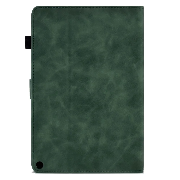 Per Amazon Fire HD 10 (2021) a Forma di Cuore a Colori Solidi Exprinted Pech Copertura Copertura Piletti Protective Con il Caso Con Slot - Verde