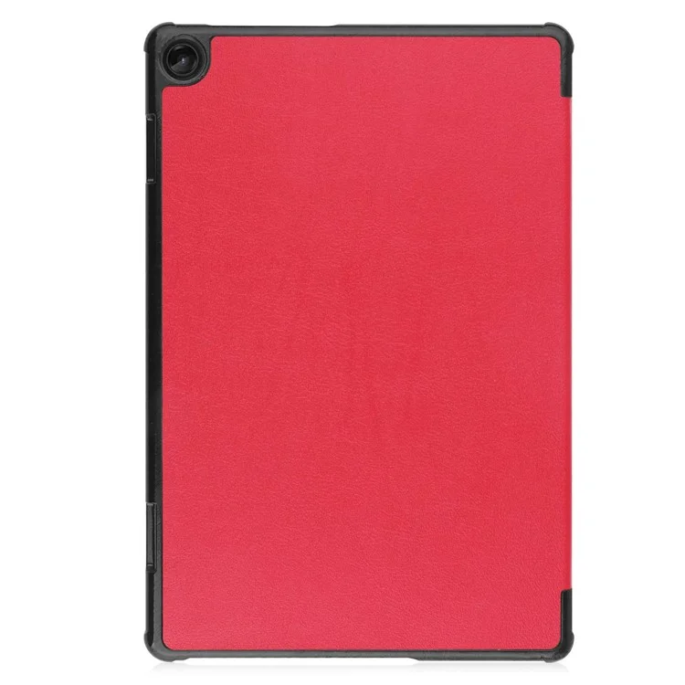 For Lenovo Tab M10 (Gen 3) TB-328FU/TB-328XU PU Leather Trifold Stand Cover Auto Sleep/Wake Case - Red