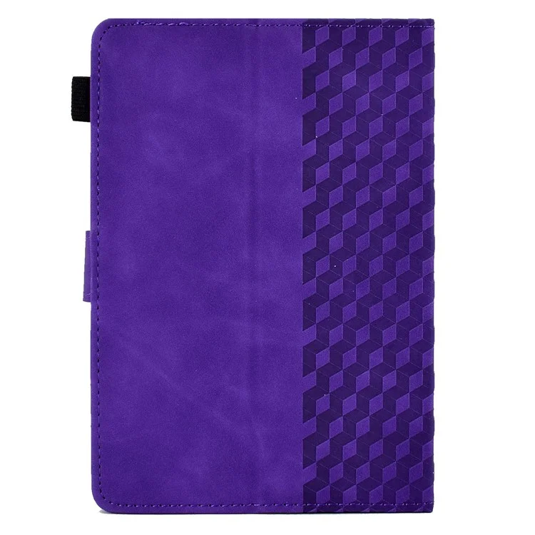 Protective Case for Universal 7 inch Anti-Fall Tablet Cover Pattern Imprinted Solid Color Auto Wake / Sleep Leather Case with Card Slots / Stand - Purple